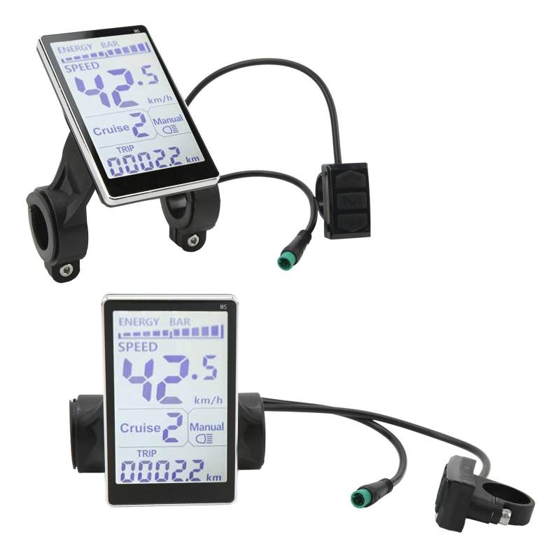 XEDLAMP 24 V 36 V 48 V 60 V Universal-LCD-Messgerät for Elektrofahrräder, 5-polig, M5-LCD-Bildschirm for E-Scooter, 31,8 x 22,2 mm, Elektrofahrräder Hochauflösendes Scooter-Display von XEDLAMP