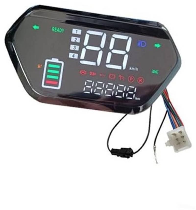 XEDLAMP 48–72 V digitales Messgerät for Elektrofahrzeuge, LCD-Baugruppe for Elektrofahrzeuge, LCD-Anzeigefeld, 6-polige Schnittstelle Skateboard-Bildschirm(Black Snap Installation) von XEDLAMP