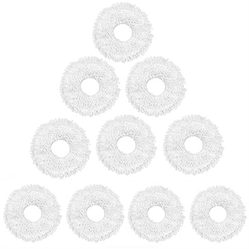 XEDLAMP Abnehmbare waschbare Mopp-Pad-Ersatzteile, for Xiaomi, for Dreame Bot W10 W10 Pro Staubsauger Mopp-Tuch-Pad-Ersatzzubehör Roboter-Sauger-Wischpad(Mop-10pcs) von XEDLAMP