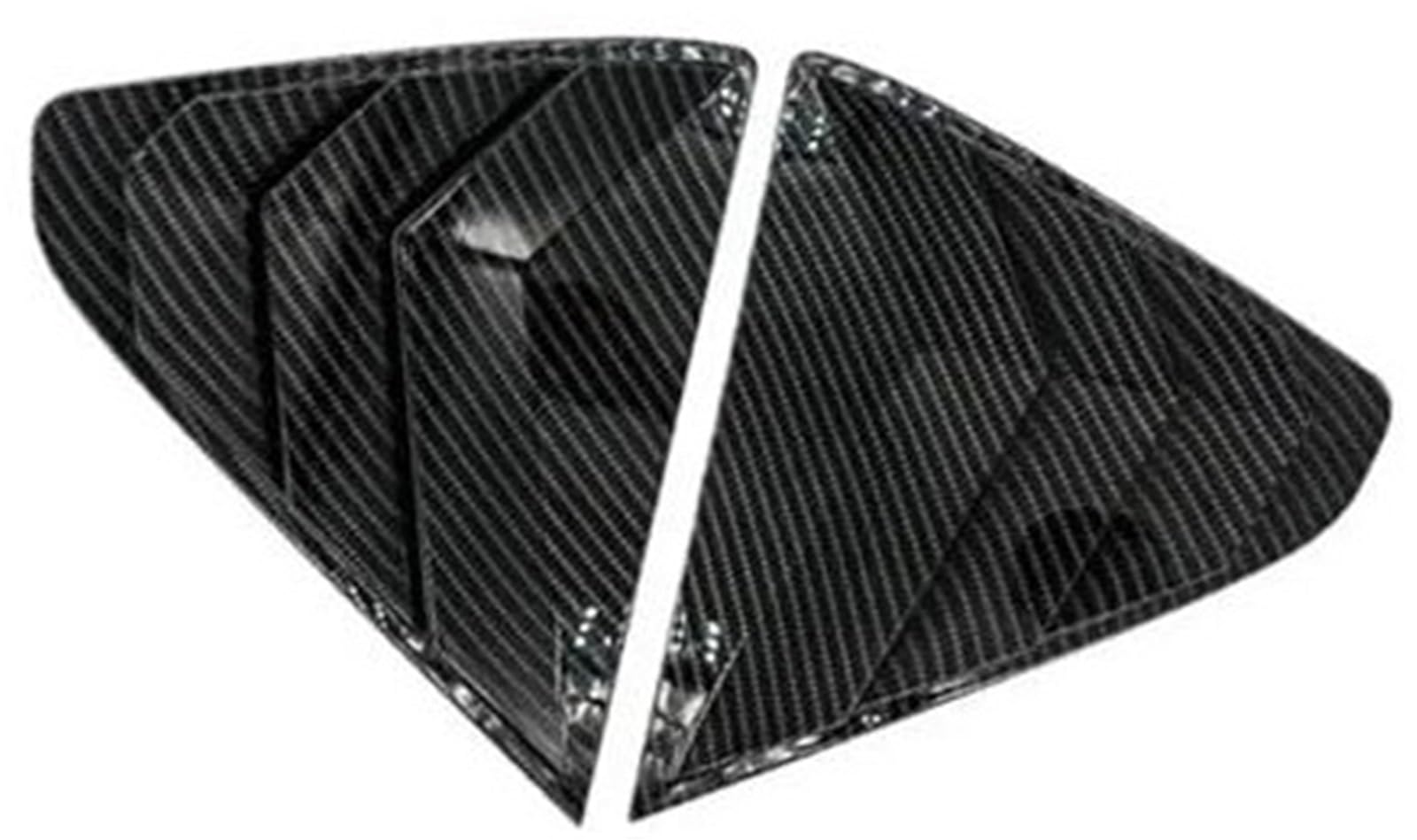 XEDLAMP Aufkleber for die hintere Lamellenfensterabdeckung des Autos, for Nissan, Tiida Schrägheck, 2012–2016, Seitenfensterladen-Entlüftungsschaufel, ABS-Kohlefaser-Stil Rollo für die Heckscheibe von XEDLAMP