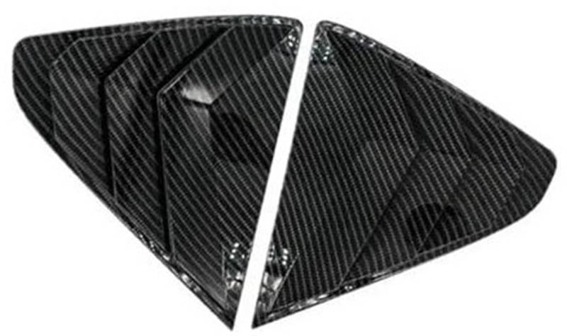 XEDLAMP Aufkleber for die hintere Lamellenfensterabdeckung des Autos, for Nissan, Tiida Schrägheck, 2012–2016, Seitenfensterladen-Entlüftungsschaufel, ABS-Kohlefaser-Stil Rollo für die Heckscheibe von XEDLAMP