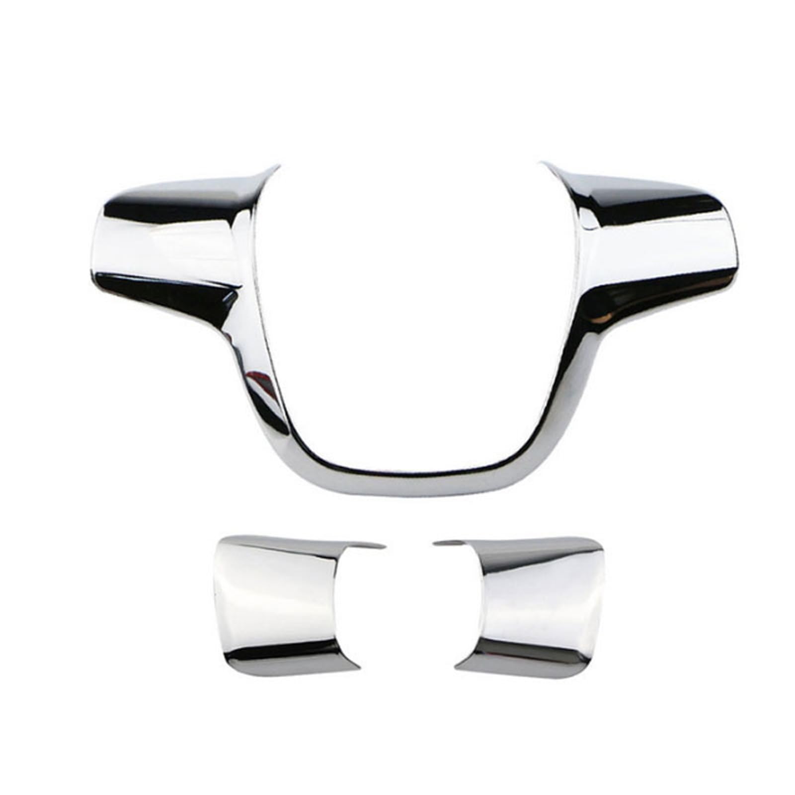 XEDLAMP Auto Auto Styling Lenkrad Trim Abdeckung Aufkleber Dekoration Fall, for Ford, for Kuga, for Escape 2013 2014 2015 Auto-Lenkradaufkleber(Silver 3pc style2) von XEDLAMP