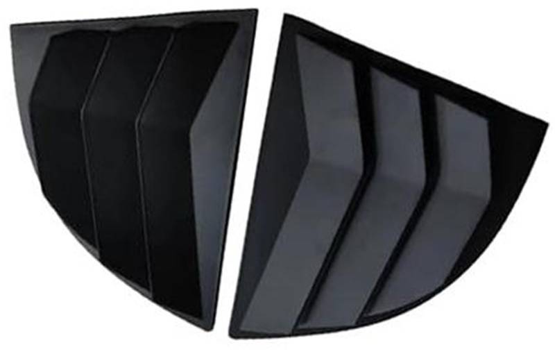 XEDLAMP Auto-Hecklamellen-Fensterabdeckungs-Ordnungsaufkleber, for Civic, for Limousine 8., 2006–2010, Seitenfensterladen-Entlüftungsschaufel, ABS-Kohlefaser-Stil Rollo für die Heckscheibe(BLACK Matte von XEDLAMP