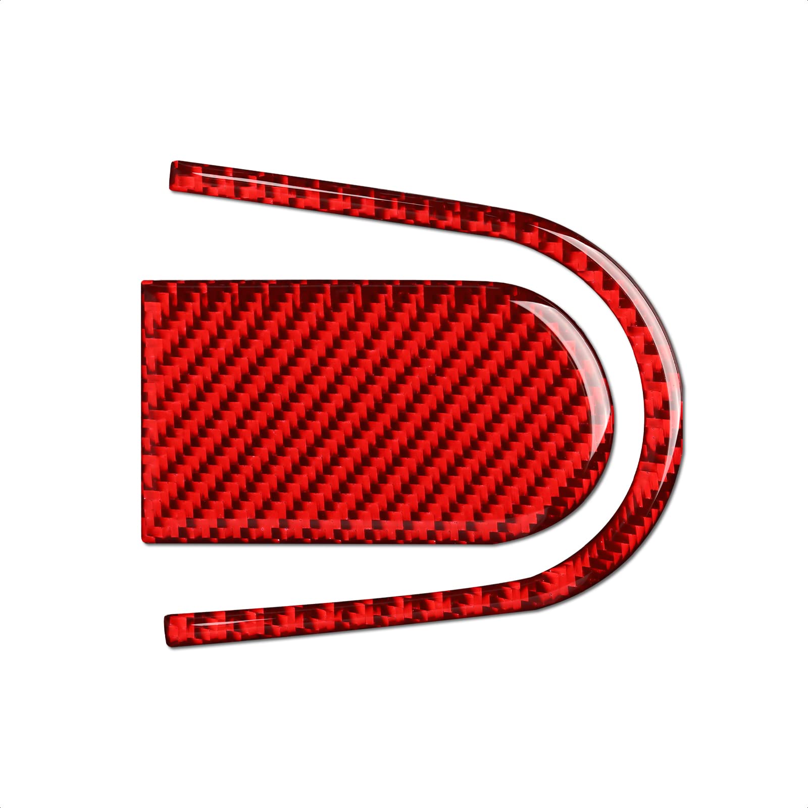 XEDLAMP Auto-Lenkrad-Aufkleber rechts, for Chevrolet, for Camaro 2010 2011, Zubehör-Aufkleber, Kohlefaser-Innenverkleidung Auto-Lenkrad-Stick(Red) von XEDLAMP