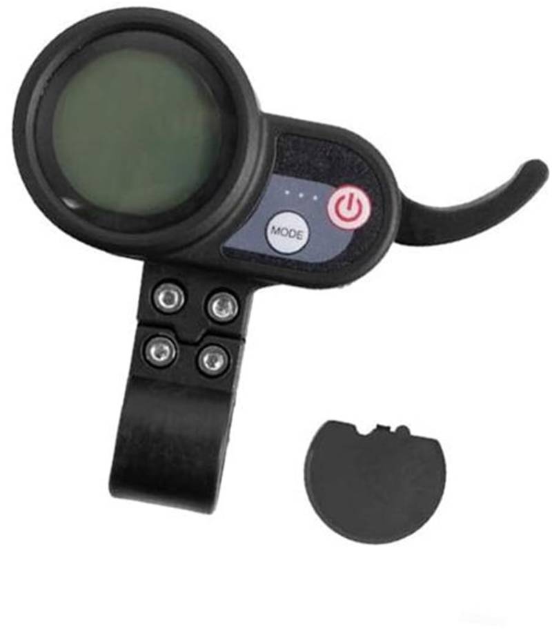 XEDLAMP Daumengas-Beschleuniger, Elektroroller mit Display, Elektroroller-Daumengas-Tachometer, for JP-Elektroroller, 36–60 V, 6 Pins Skateboard-Bildschirm(Black Style 1) von XEDLAMP