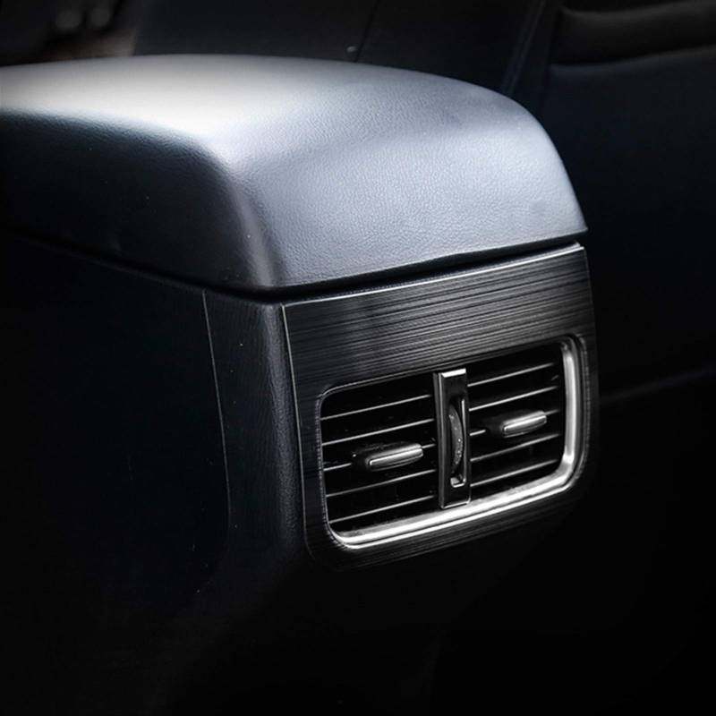 XEDLAMP Edelstahl-Autoheckaufkleber for Sitz, Schutzverkleidung for Lüftungsschlitze der Klimaanlage, for Mazda CX-5 CX5 CX 5 2017–2019 Dekoration für die Klimaanlage im Auto(Black) von XEDLAMP