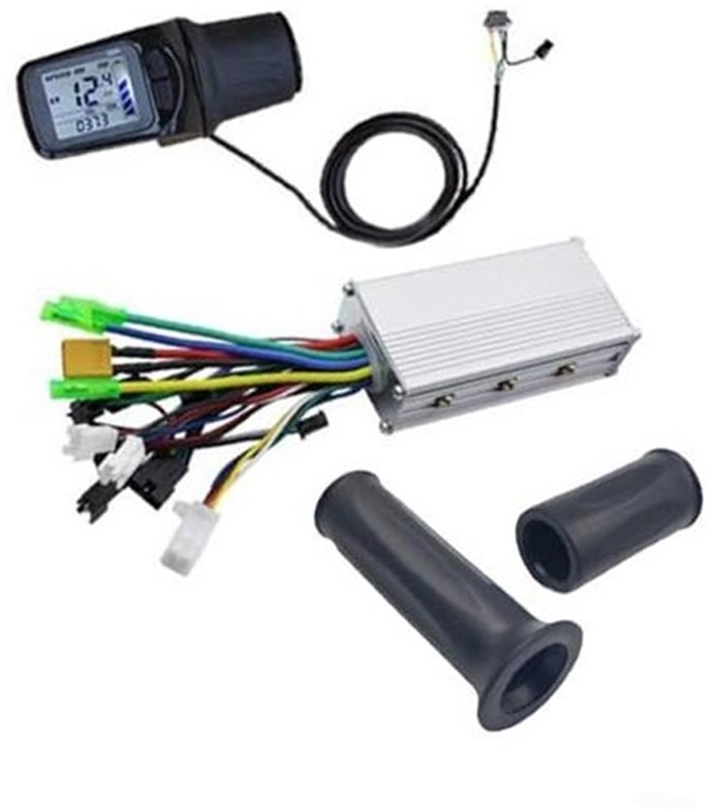 XEDLAMP Elektrisches bürstenloses Controller-Kit 36/48V/60V 500W mit LCD 866 Display Ebike Skateboard-Bildschirm(Black 36/48V 500W) von XEDLAMP