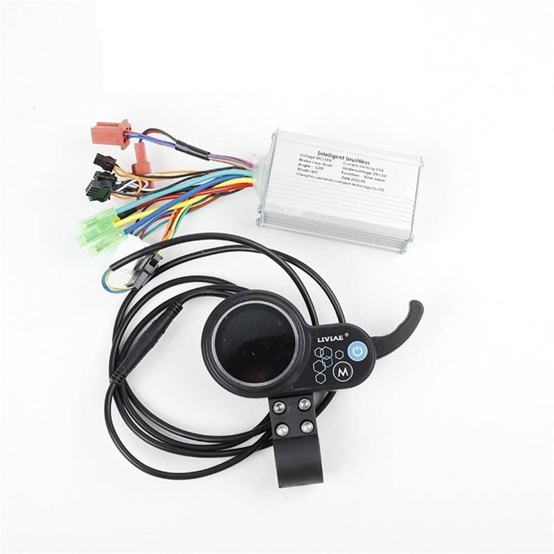 XEDLAMP Großhandel Motor Bürstenloser Controller 36V 48V Elektroroller Mountainbike Geschwindigkeitsregler, for LIVIAE LCD-Anzeigefeld Multifunktionales Scooter-Dashboard(48V a Set) von XEDLAMP