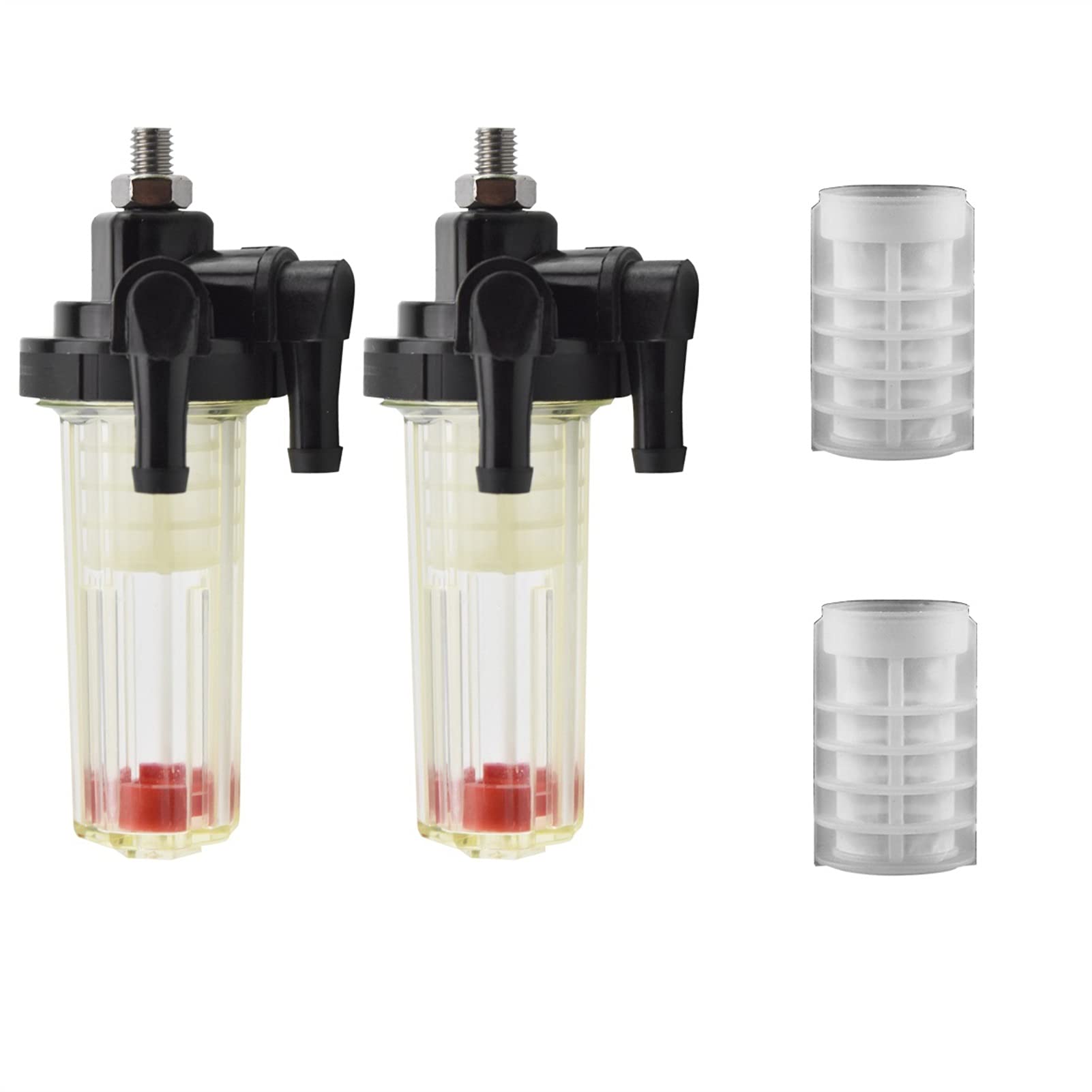 XEDLAMP Kraftstofffilter Außenbordmotor Teil Schiffsmotor Wasserabscheider, for 75 PS 80 PS 90 PS 100 PS 8 mm 60C-24560-00 Kraftstofffilter für Kraftfahrzeuge(2 Sets) von XEDLAMP