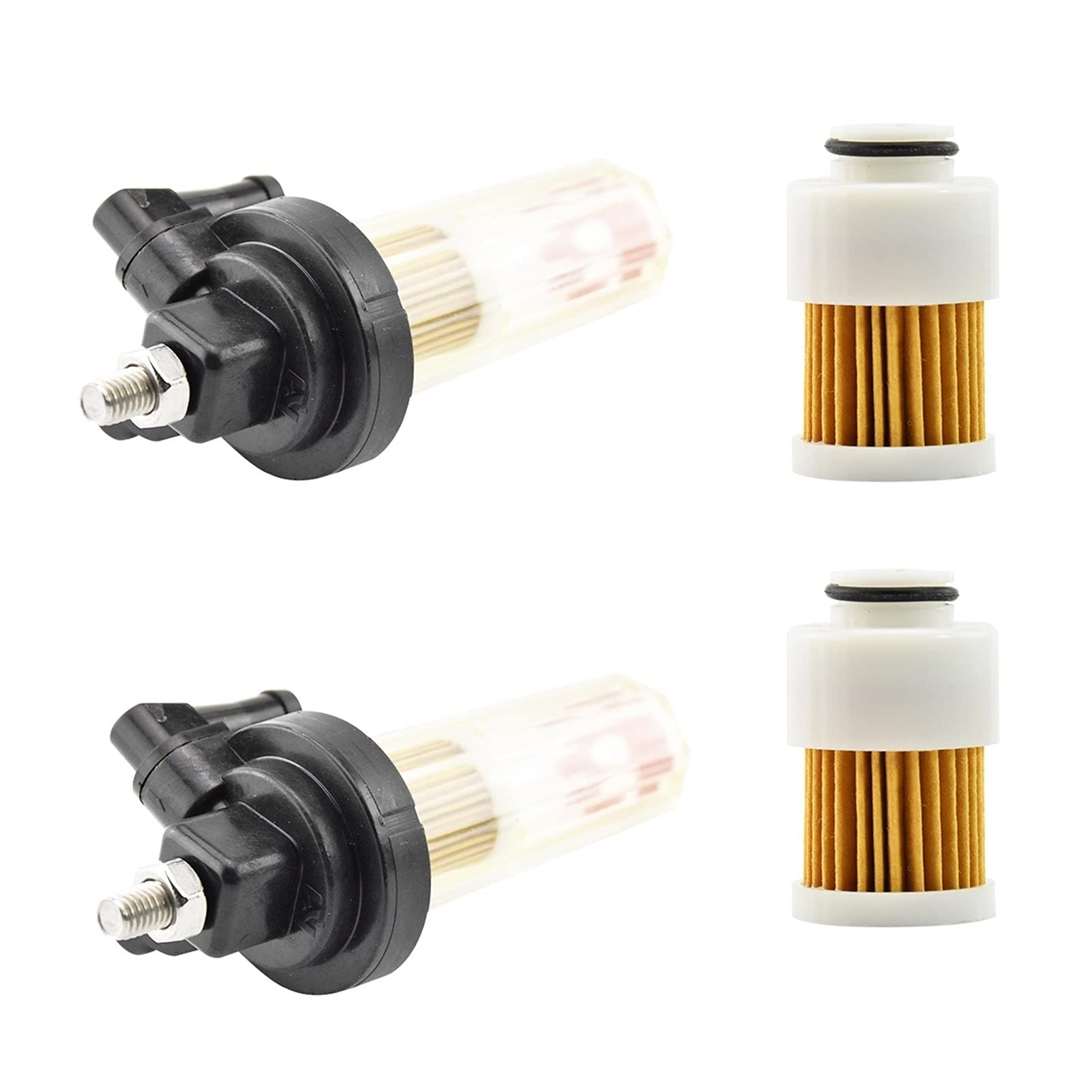 XEDLAMP Kraftstofffilter Außenbordmotor Wasserabscheider Motorteil, for 50 PS 60 PS 70 PS 75 PS 80 PS 90 PS 95 PS 100 PS 115 PS 68V-24560-00 Kraftstofffilter für Kraftfahrzeuge(2 Sets) von XEDLAMP