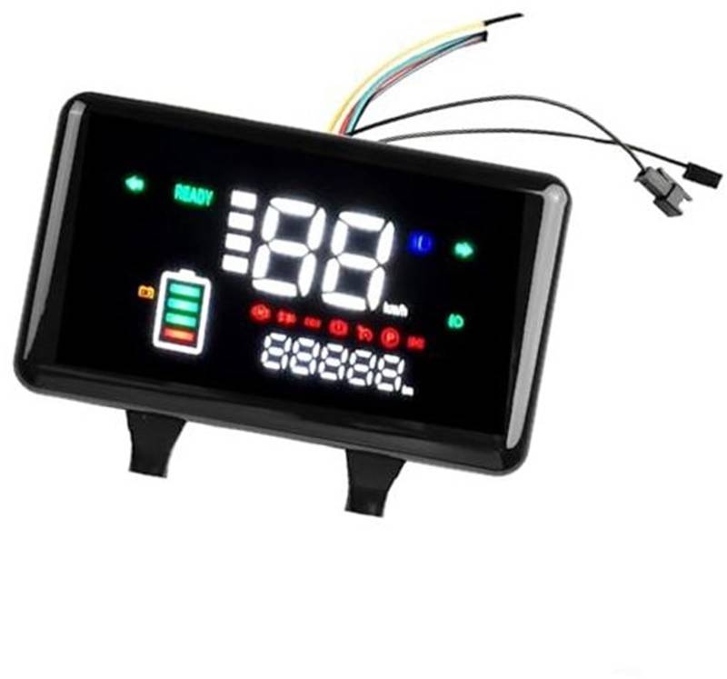 XEDLAMP LCD-Display for Elektrofahrräder, 6-polige Digitale Instrumentierung for Elektrofahrzeuge, Kombiinstrument for Elektrofahrzeuge Skateboard-Bildschirm von XEDLAMP