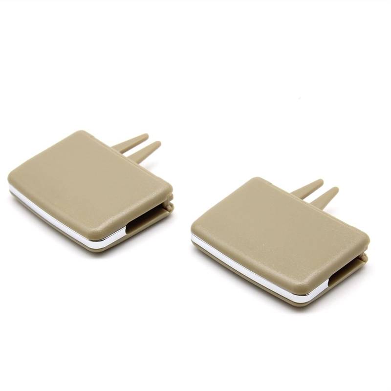 XEDLAMP Reparatursatz for hintere Klimaanlage, AC-Entlüftungsauslass, Laschenclip, for Mercedes-Benz, W204 C, X204 GLK, W212, W207 E-Klasse Lüftungsclip für Autos(Beige 2pcs) von XEDLAMP