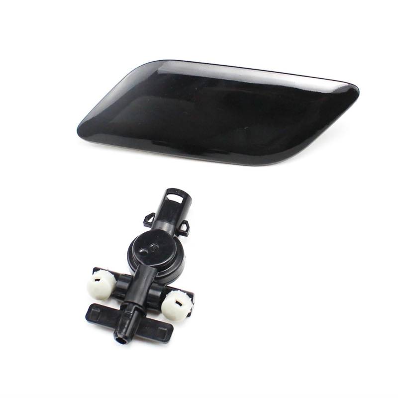 XEDLAMP Schwarze Scheinwerfer-Scheinwerfer-Waschdüsendeckelkappe mit Stecker 85045-33060 85044-33070, for Toyota, for Camry 09-11 Schutz der Scheinwerferwaschanlage(Left Side) von XEDLAMP