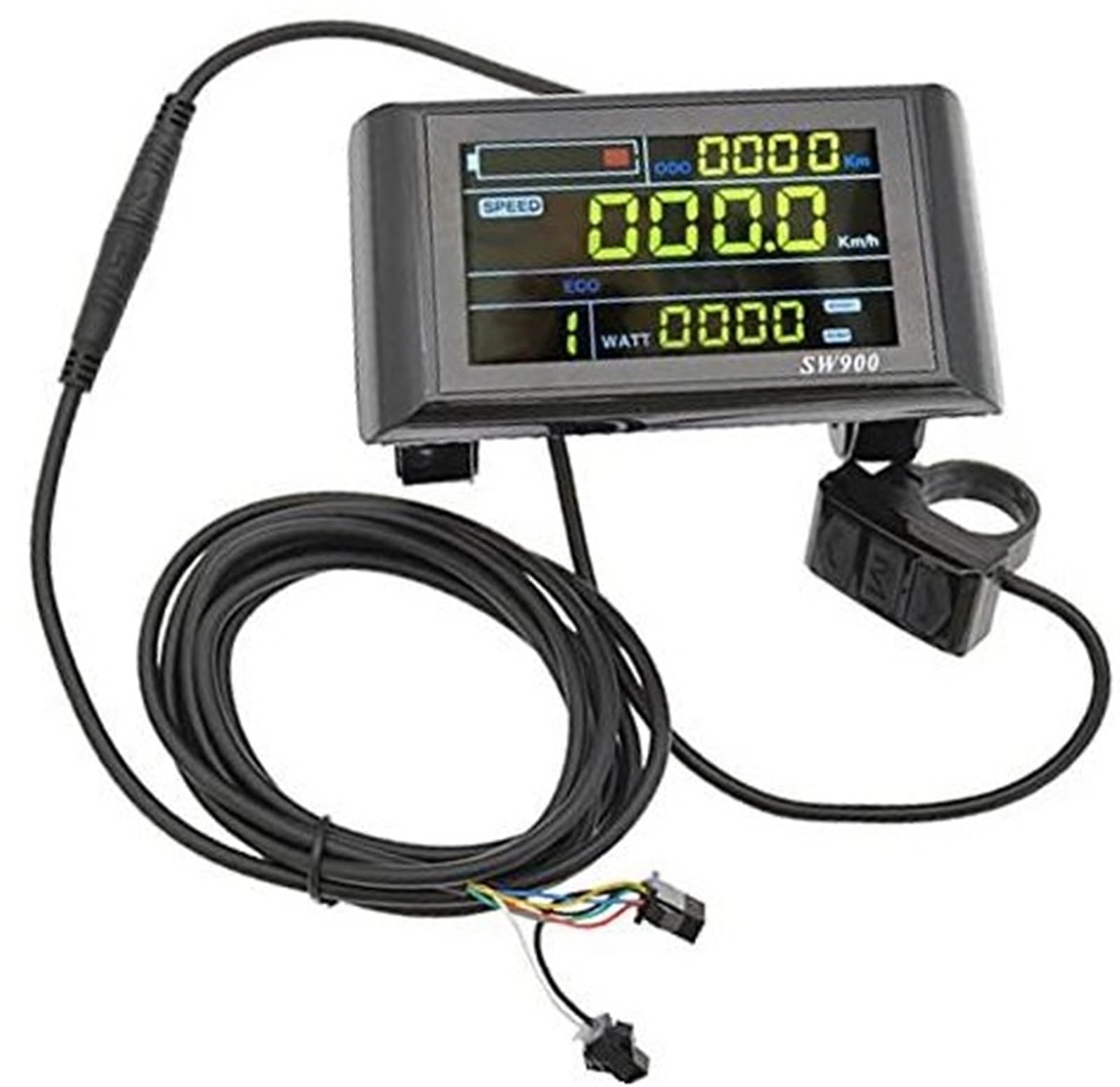 XEDLAMP Scooter-Controller, LCD-Buntdisplay-Bedienfeld 24–60 V, Elektroroller, E-Bike SW900, 6-polig Skateboard-Bildschirm von XEDLAMP