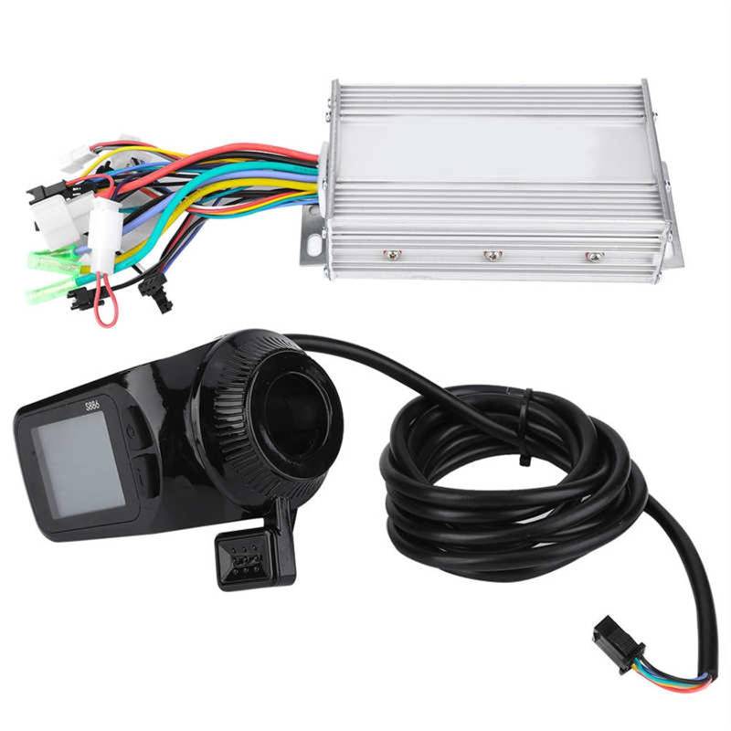 XEDLAMP for 24/36/48/60V 350/450/500/1000W E-Bike Bürstenloser Motor Controller mit LCD-Display Daumengas Elektro-Fahrrad-Scooter Hochauflösendes Scooter-Display(48V 500W) von XEDLAMP