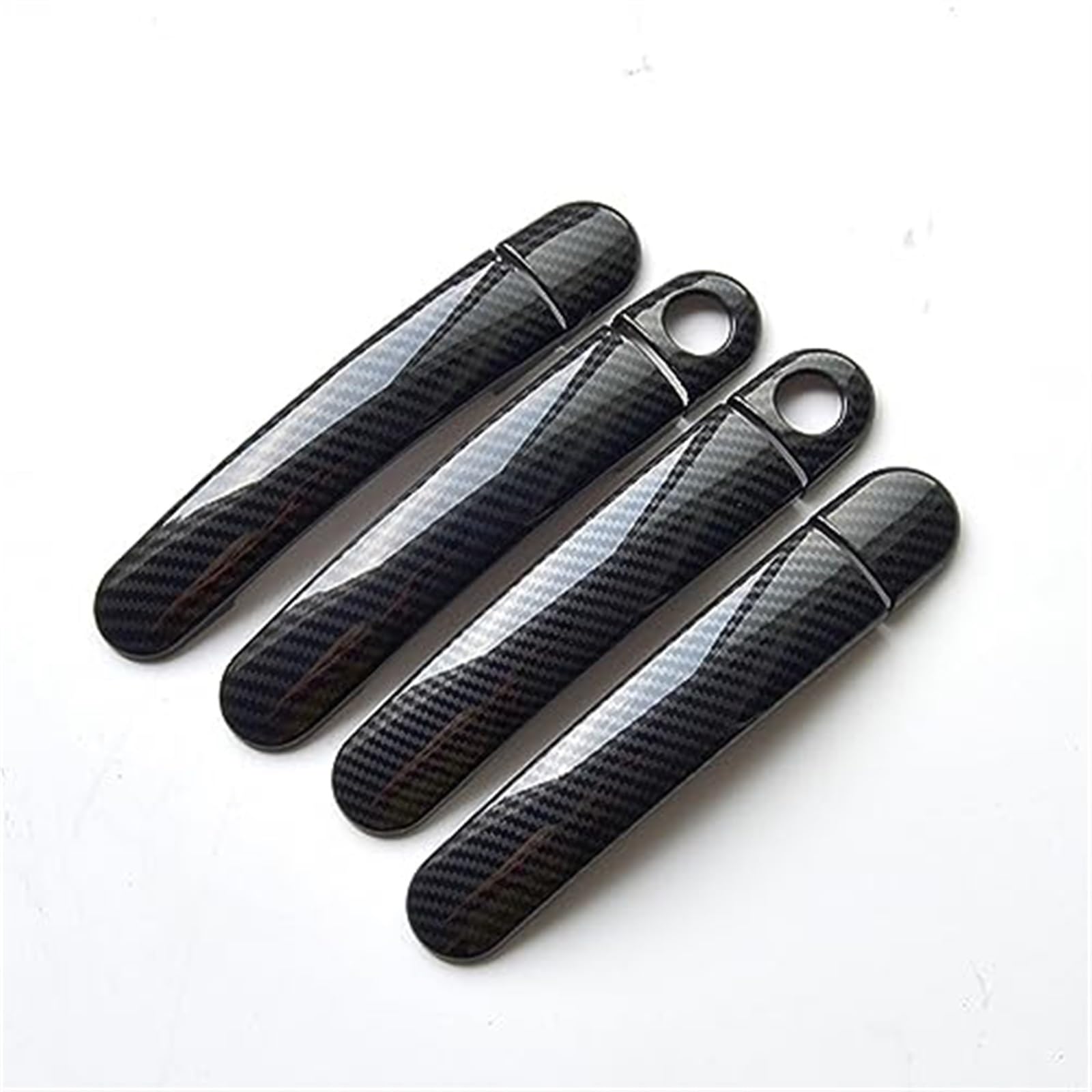 XEDLAMP for VW, for Golf, 5 MK5, for Golf, V Rabbit 1K 2004-2009 Carbon Fiber Chrom Autotürgriffabdeckung Styling Zubehör Aufkleber Türgriffabdeckungsverkleidung(Black Model 2) von XEDLAMP