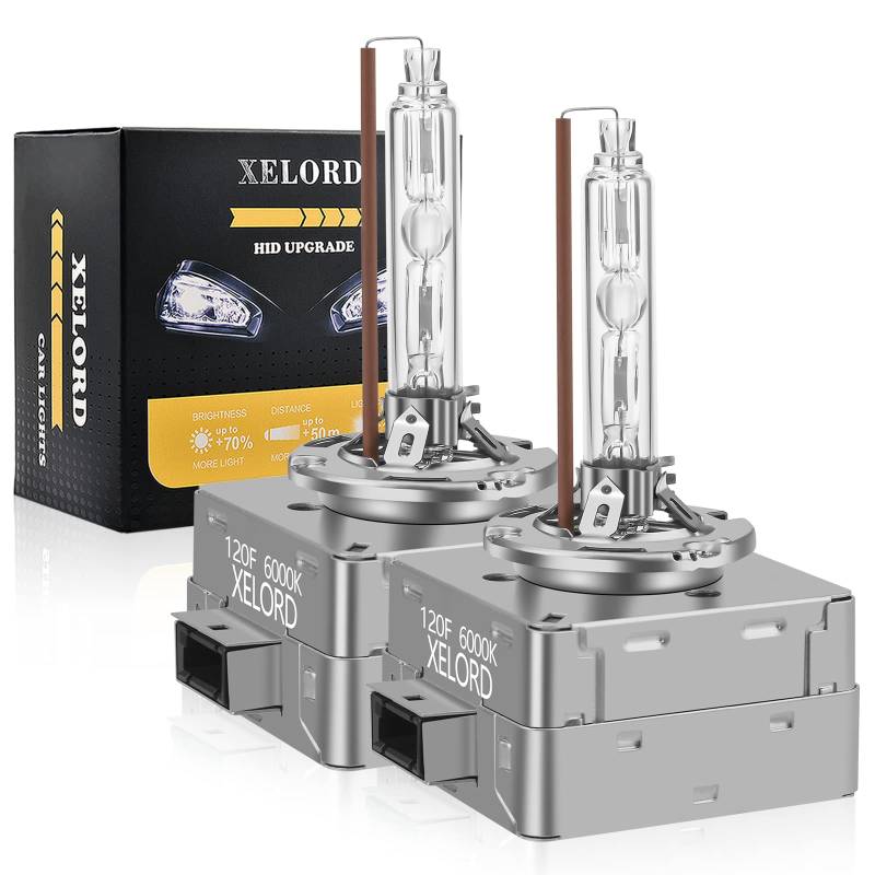 XELORD D1S Xenon Brenner Birne 6000K 12V 35W HID Auto Lampen Scheinwerfer- 2 Lampen von XELORD