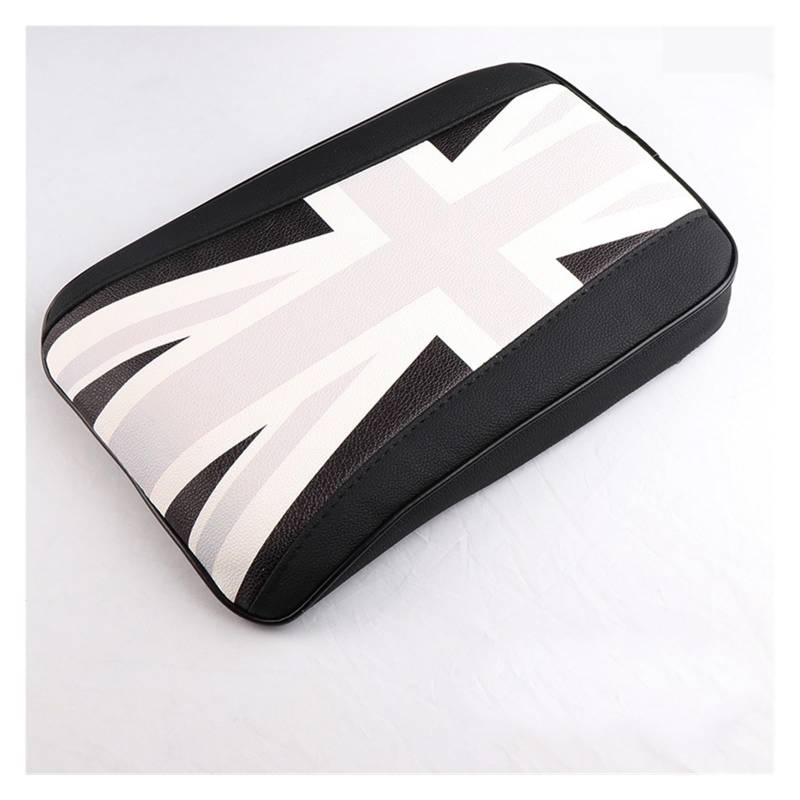 Armlehnenbox Auto Armlehne Box Matte Abdeckung Pad Auto Handauflage Kissen Für Cooper F54 F55 F56 F60 R56 R60 R61 Zubehör(Gray Union Jack) von XENITE