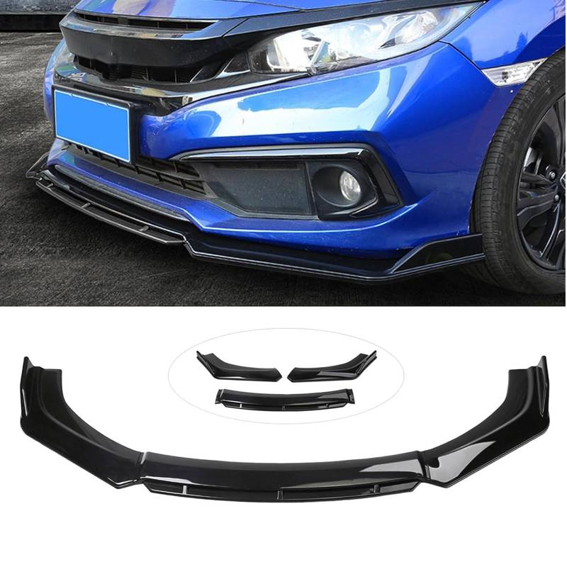 Frontspoiler Lippe Spoilerlippe Splitter Für Audi TT Coupé/Roadster FV/8S 8J 8N 1998-2024, Stoßstange Lippe Front Spoiler Tuning Auto zubehör,Bright Black von XENITE