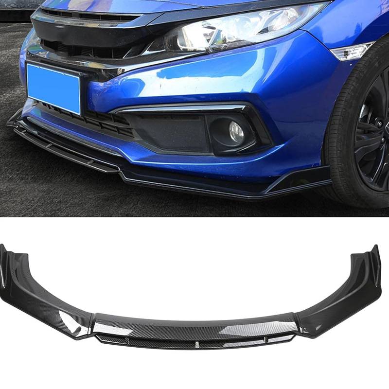 Frontspoiler Lippe Spoilerlippe Splitter Für BMW 3 Series 3er /M3 F80 G20 F30 E90 2005-2024, Stoßstange Lippe Front Spoiler Tuning Auto zubehör,Carbon Fiber Look von XENITE