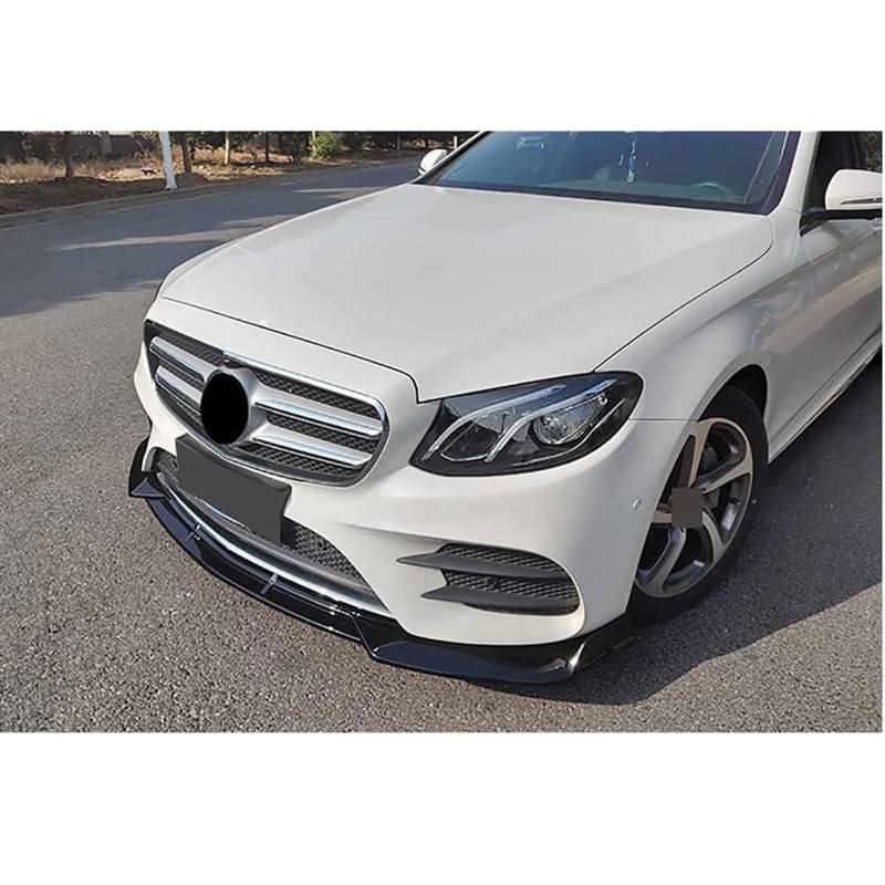 Frontspoiler Lippe Spoilerlippe Splitter Für Mercedes Benz E Class W213 E200 E300 2016 2017 2018 2019, Stoßstange Lippe Front Spoiler Tuning Auto zubehör,Gloss Black von XENITE