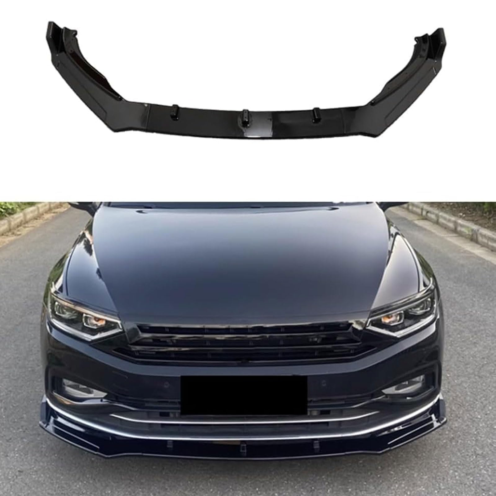 Frontspoiler Lippe Spoilerlippe Splitter Für VW Passat B8 Limousine/Variant/Alltrack Facelift 2019-2023, Stoßstange Lippe Front Spoiler Tuning Auto zubehör,Alltrack von XENITE