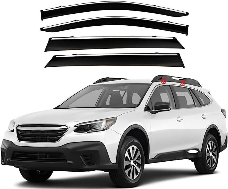 XENITE 4 Stück Autofenster Windabweiser für Subaru Outback 2020 2021 2022 2023 Seitenfenster Regenabweiser Beschlagfrei Beschattung Deflektor Dekoration Zubehör. von XENITE