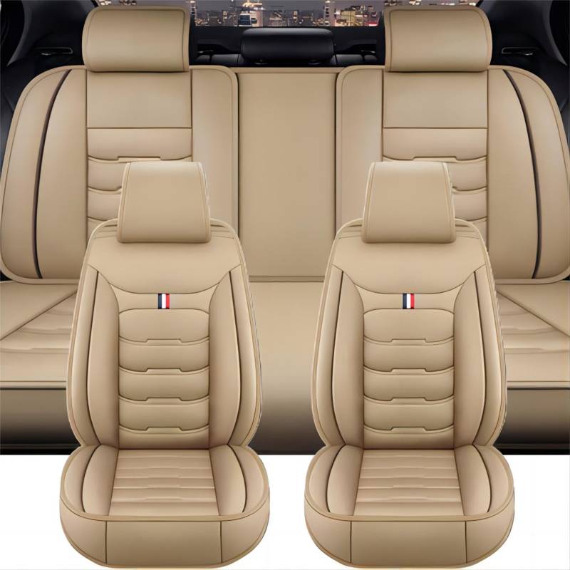 XENITE Autositzbezüge für Land Rover Range Rover Evoque/Range Rover Evoque 2000-2023, Car Seat Cover Auto Schonbezüge Auto Sitzbezug Wasserdicht Sitzschoner Auto Zubehör,Beige von XENITE