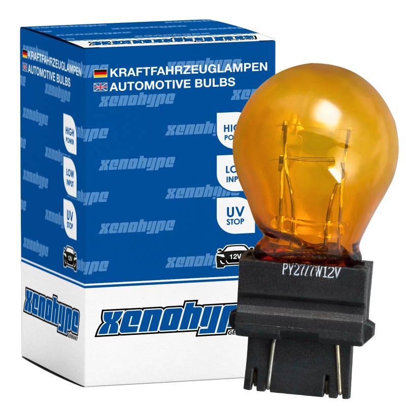 XENOHYPE 2x PY27/7W Premium WX2,5x16q 12 Volt 27/7 Watt 3757A US Type von XENOHYPE