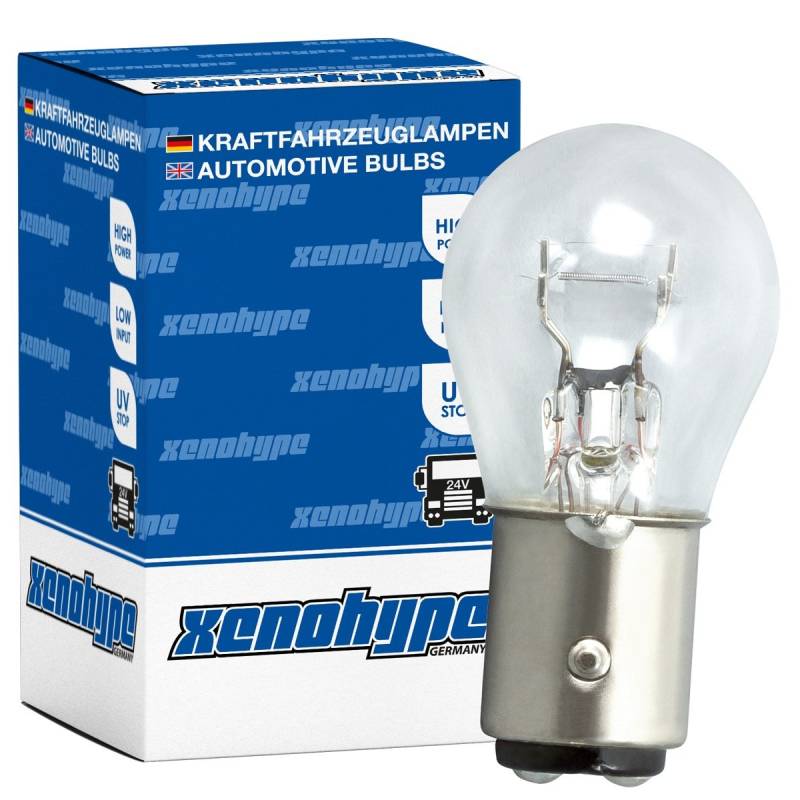 4x P21/5W XENOHYPE Premium BAY15d 24 V 21/5 Watt LKW Kugellampe von XENOHYPE