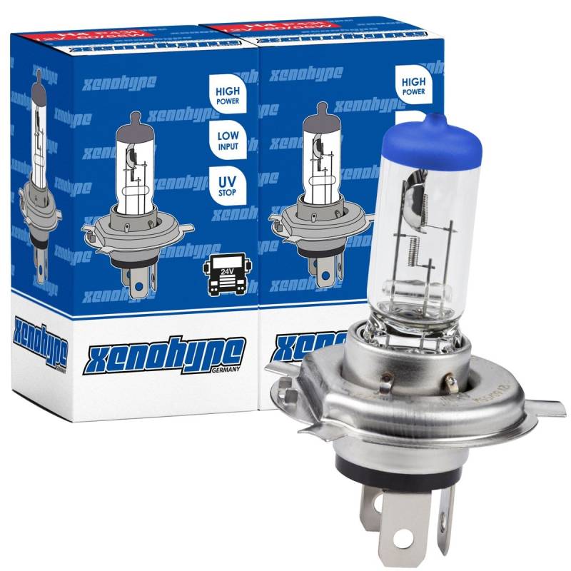 XENOHYPE 2x H4 Classic Halogen LKW Lampe 24V 75/70 Watt P43t von XENOHYPE