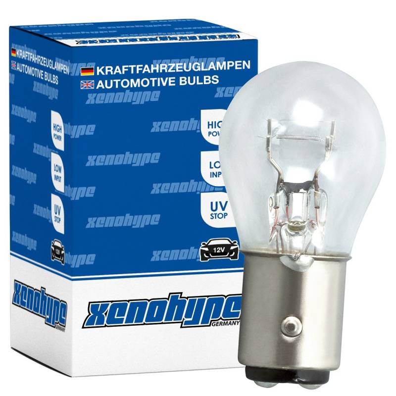 4x P21/5W XENOHYPE Premium BAY15d 12 V 21/5 Watt Kugellampe von XENOHYPE