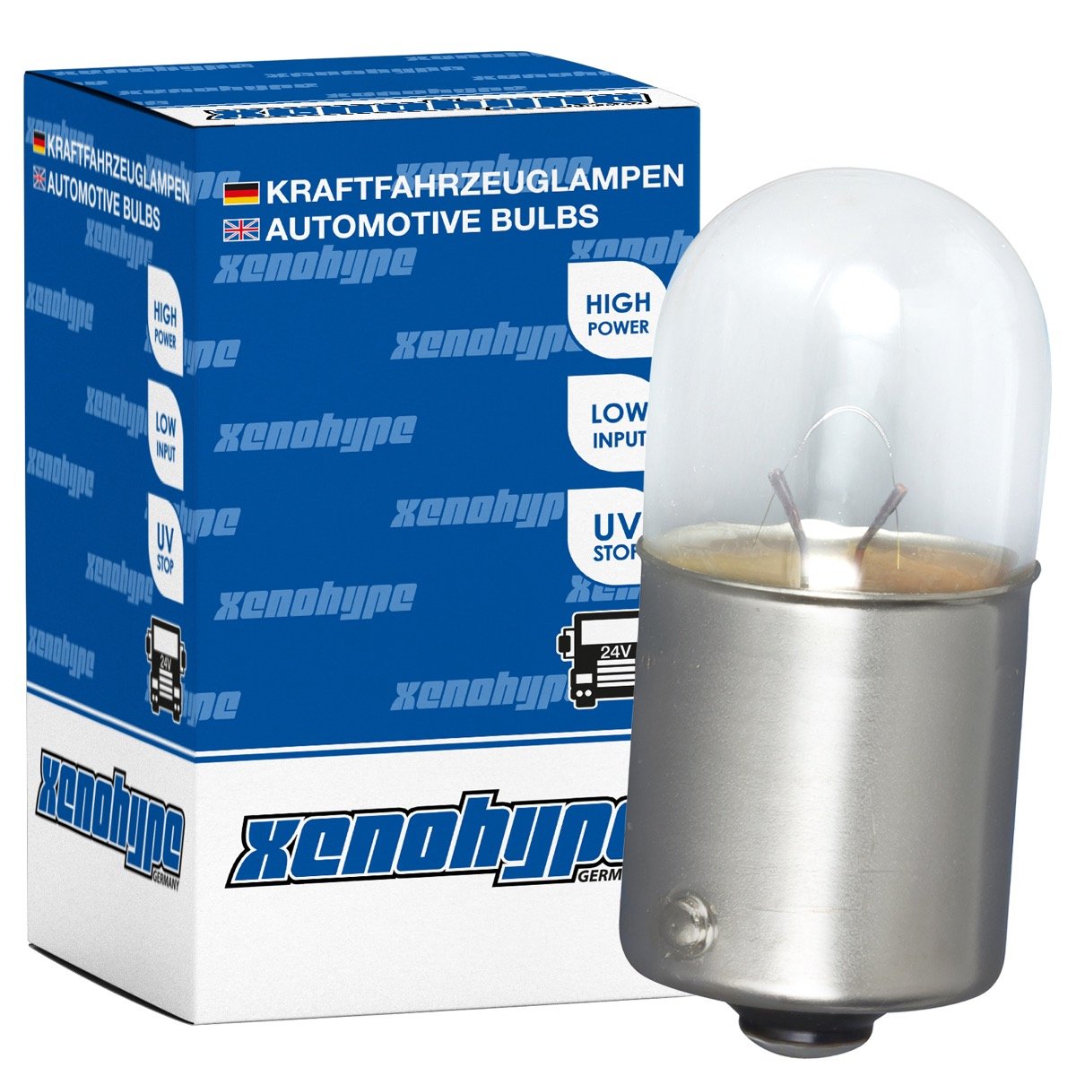 XENOHYPE 4x R5W Premium BA15s 24 V 5 Watt LKW Kugellampe von XENOHYPE