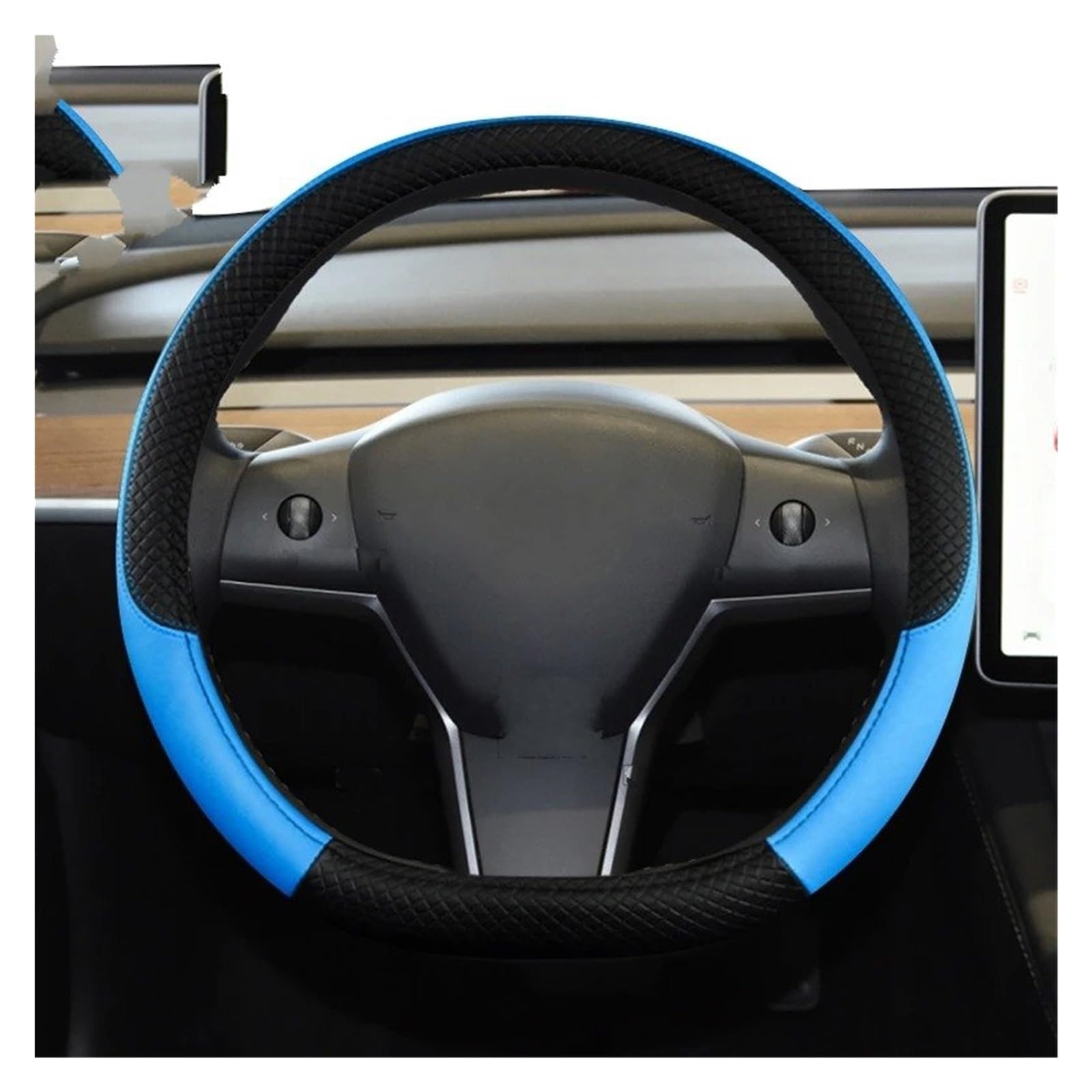 Auto Lenkradbezug Für BYD Für Dolphin Für Dichtung Für Tang Für Yuan Für Plus Auto Lenkrad Abdeckung Nicht-Slip Auto Zubehör Auto Lenkradabdeckung(Blue) von XEXJHQQ