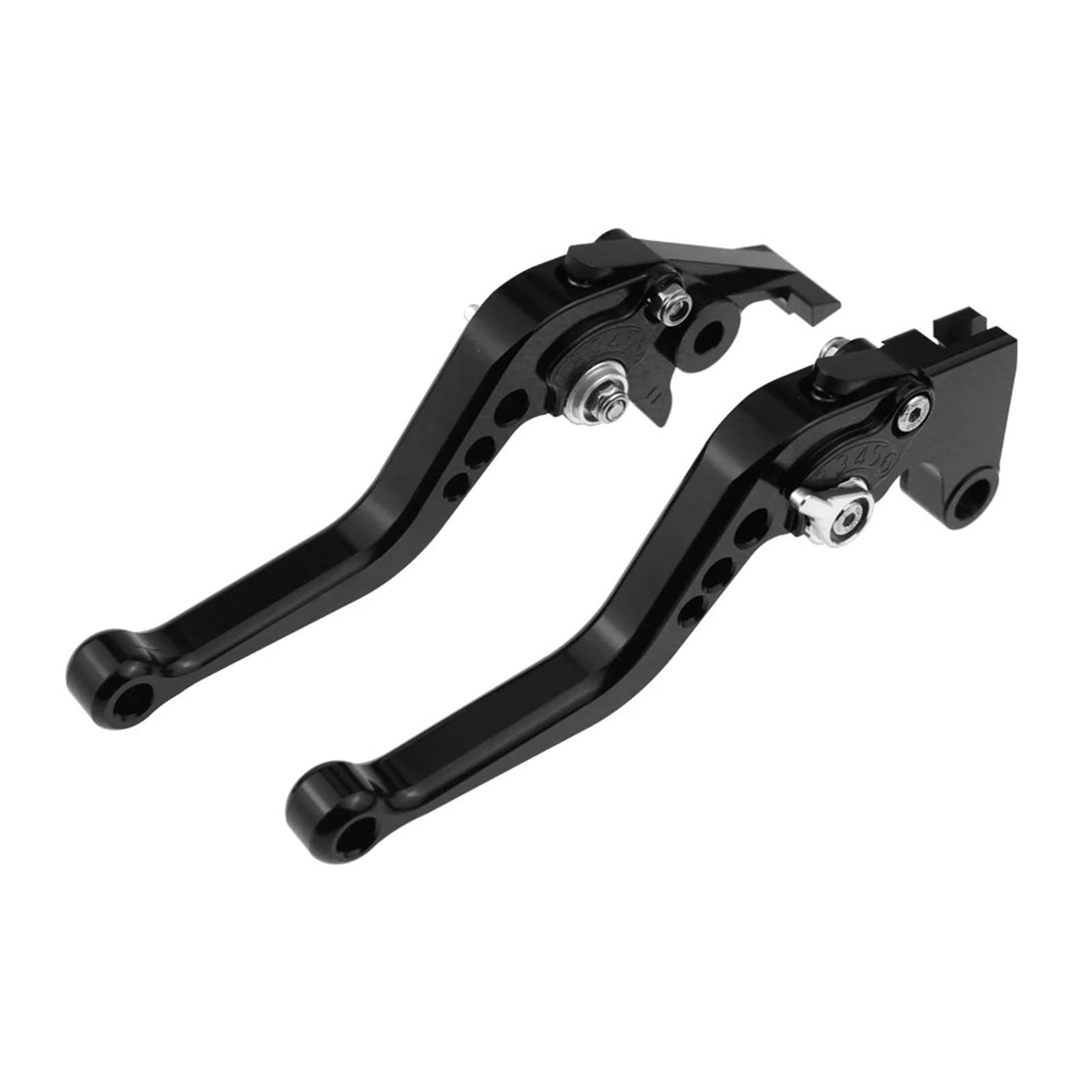 Bremskupplung Hebel Für SFV650 Für Gladius 2009-2015 Motorrad CNC Zubehör Kurze Bremse Kupplung Hebel Einstellbare Griff Set Lenker Bremshebel(A-Black with Silver) von XEXJHQQ