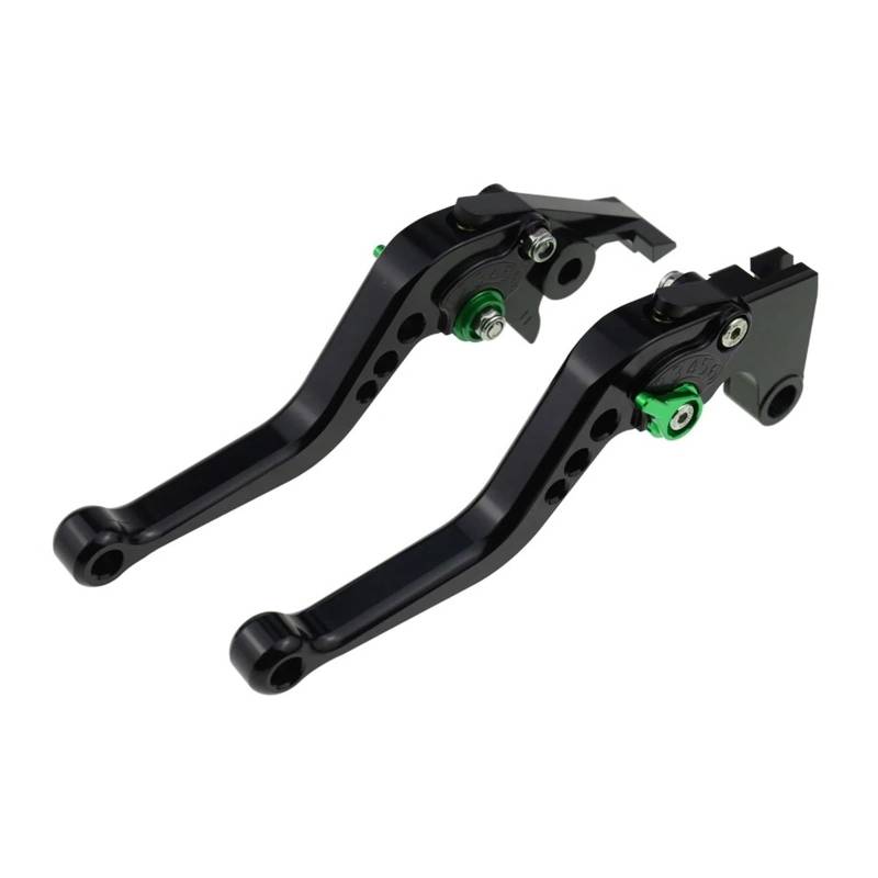 Bremskupplung Hebel Für TL1000R 1998–2003 Motorrad-CNC-Zubehör Kurze Brems-Und Kupplungshebel Verstellbarer Griffsatz Lenker Bremshebel(A-Black with Green) von XEXJHQQ