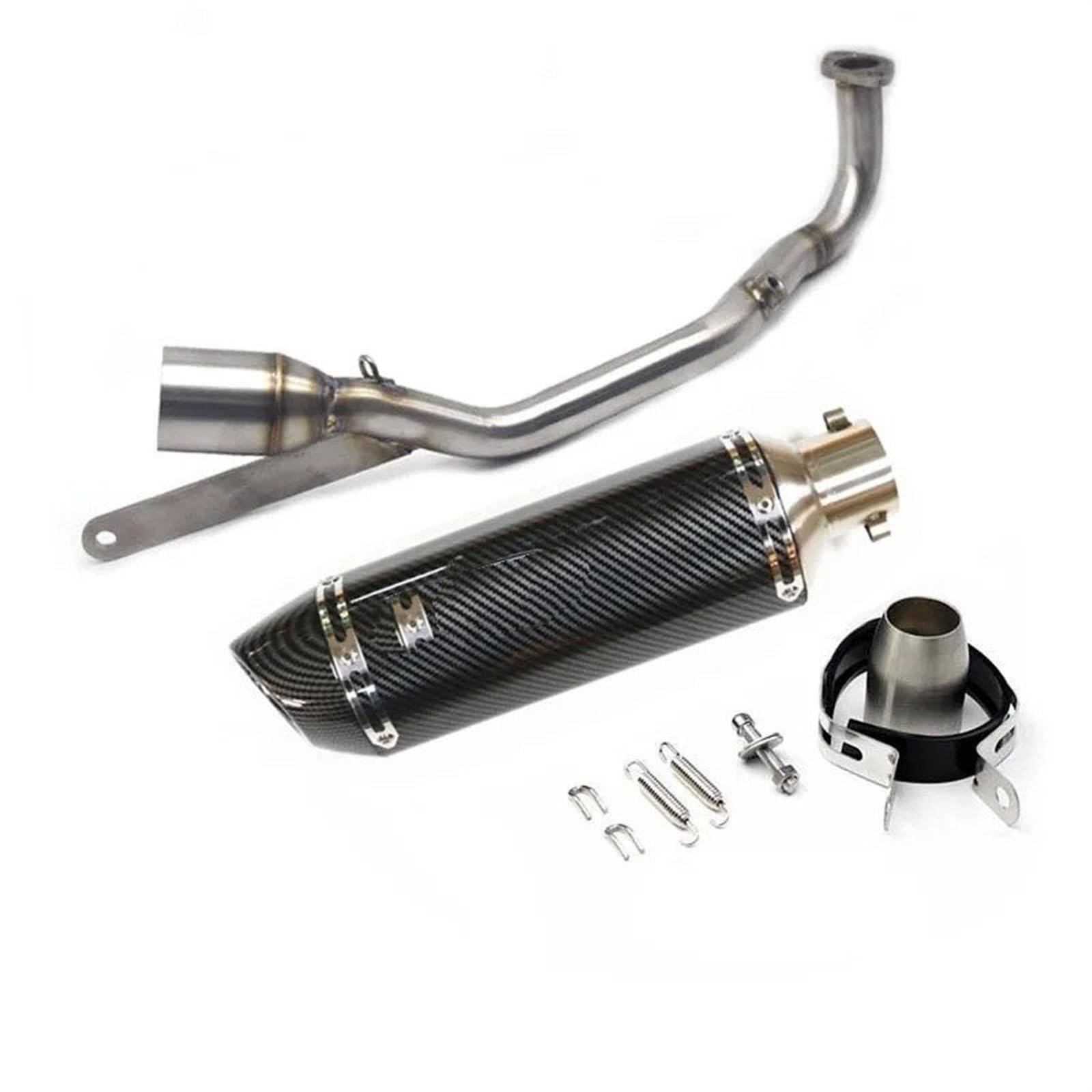 Für Nmax155 2021 Motorrad Auspuffrohr Edelstahl Link Front Header Rohr Motorrad Auspuff Mittelrohr Pipe Exhaust(B) von XEXJHQQ