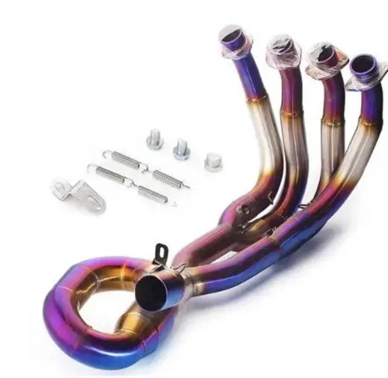 Für R6 Für YZF-R6 2006-2020 51mm Auspuff Motorrad Auspuffrohr Motorrad Auspuffanlage Vorderrohr Motorrad Auspuff Mittelrohr Pipe Exhaust(2) von XEXJHQQ