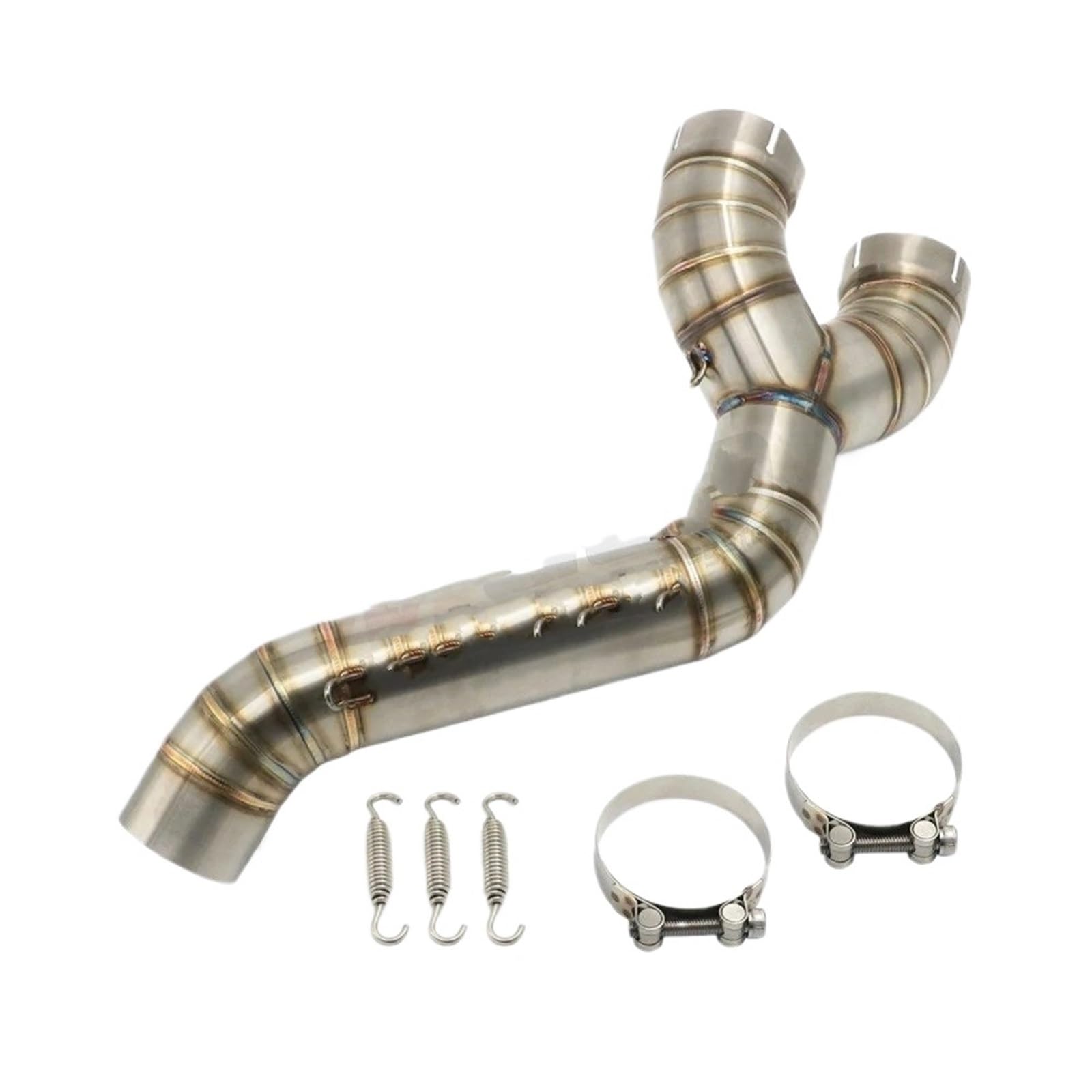 Für S1000RR Für S1000R Escape Moto PitBike Edelstahl Motorrad Auspuff Modifizierte Slip-on Mittleren Link Rohr Motorrad Auspuff Mittelrohr Pipe Exhaust(F) von XEXJHQQ