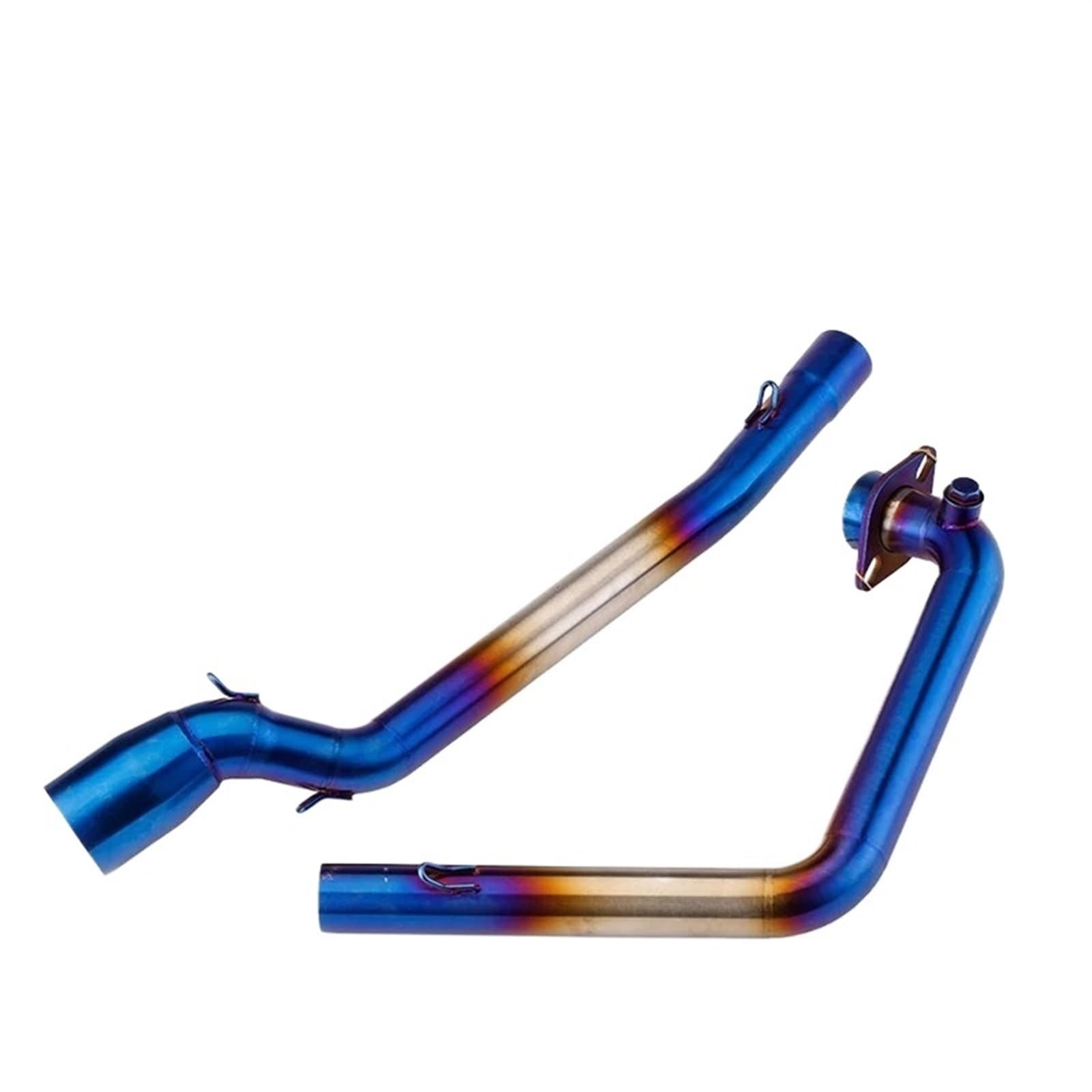 Für Suzuki Für GSXR150 Für GSXR125 Motorradauspuff Schalldämpferrohr Modifiziertes Komplettsystem Slip-on-Auspuff Motorrad Auspuff Mittelrohr Pipe Exhaust(B) von XEXJHQQ