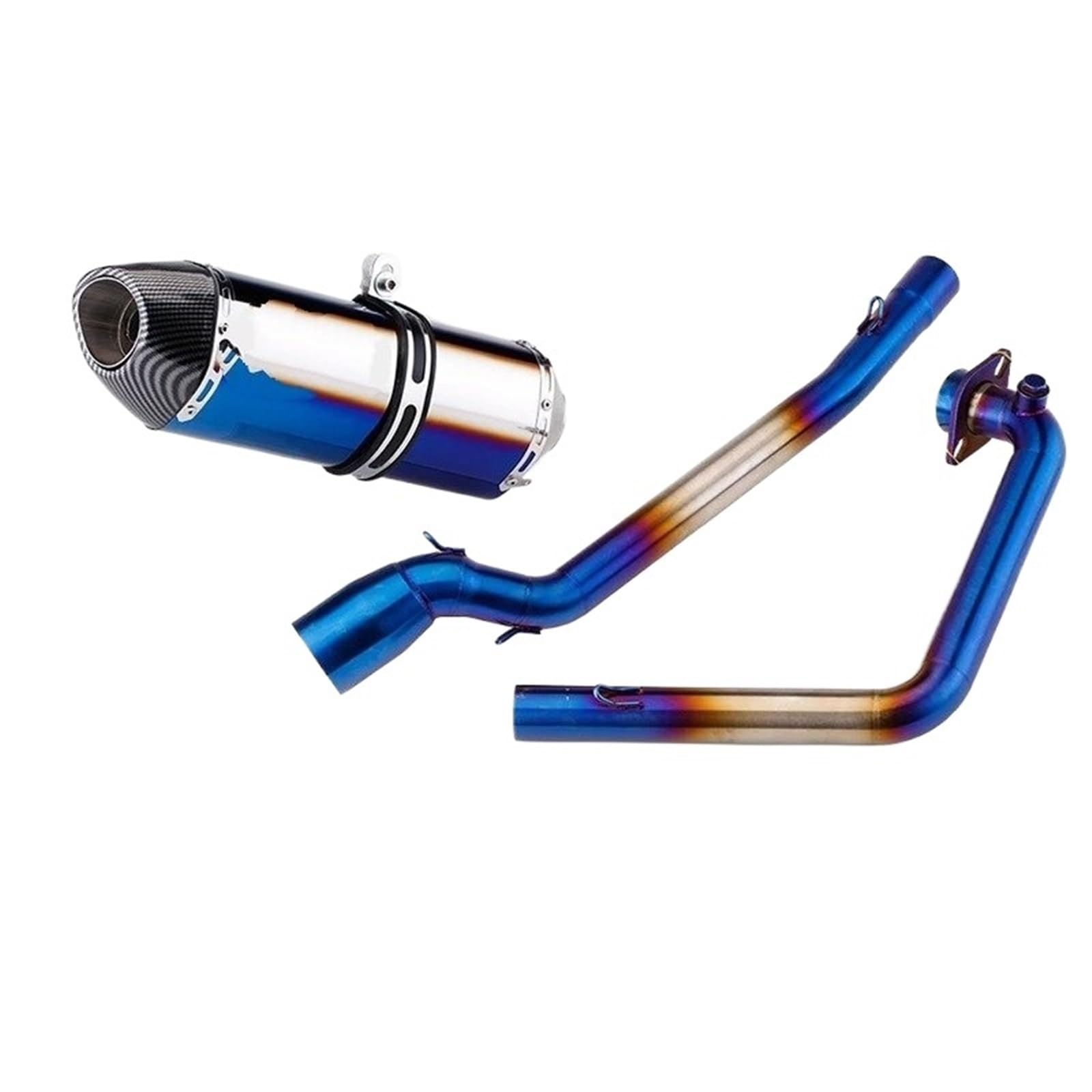 Für Suzuki Für GSXR150 Für Gsxr125 Cle Auspuff Schalldämpfer Rohr Modifizierte Volle Systeme Slip-on Auspuff Motorrad Auspuff Mittelrohr Pipe Exhaust(B) von XEXJHQQ