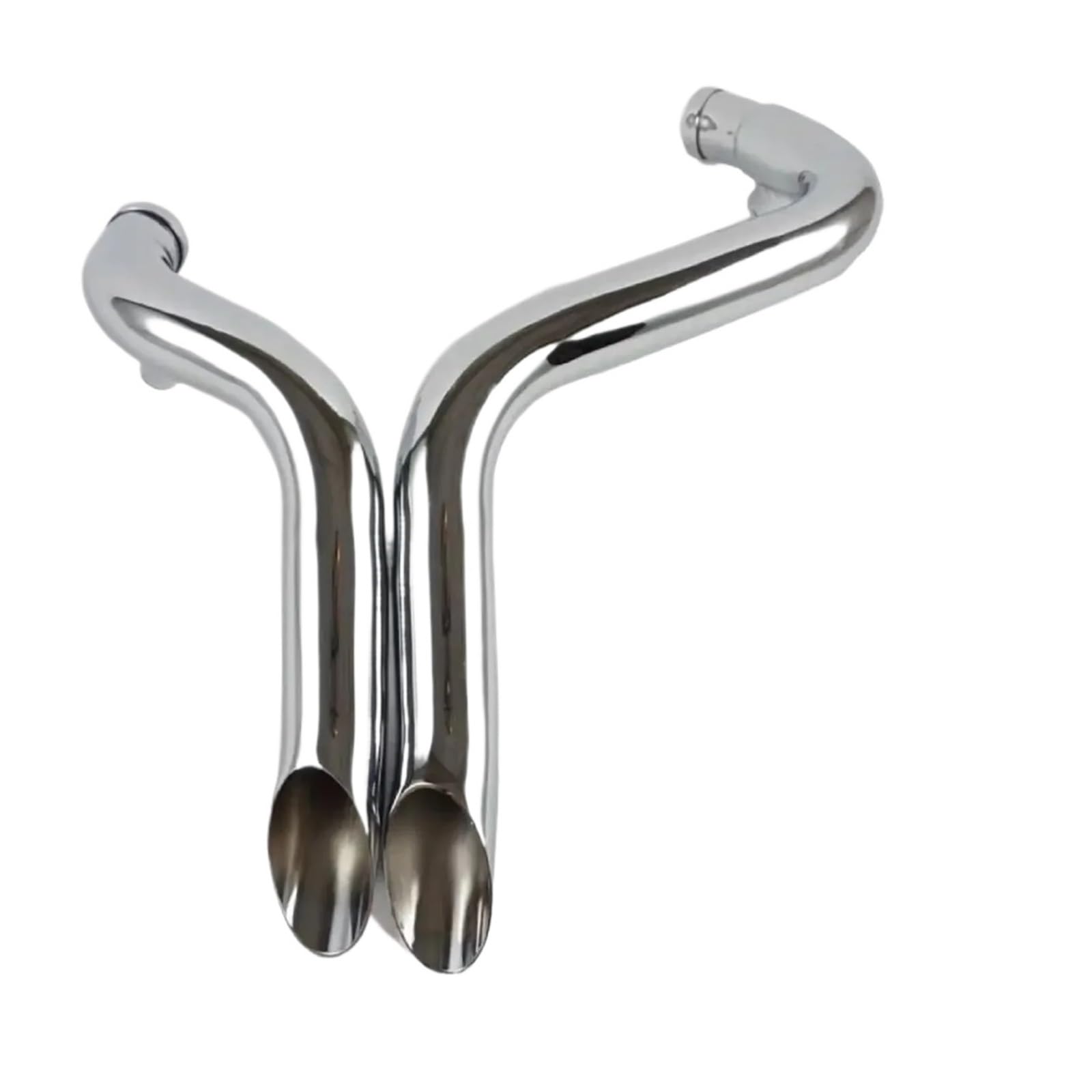 Für T7 Für Softail Für Sportster 883 1200 Custom Forward Control Zubehör Motorrad Auspuffrohr Motorrad Auspuff Mittelrohr Pipe Exhaust(Silver) von XEXJHQQ