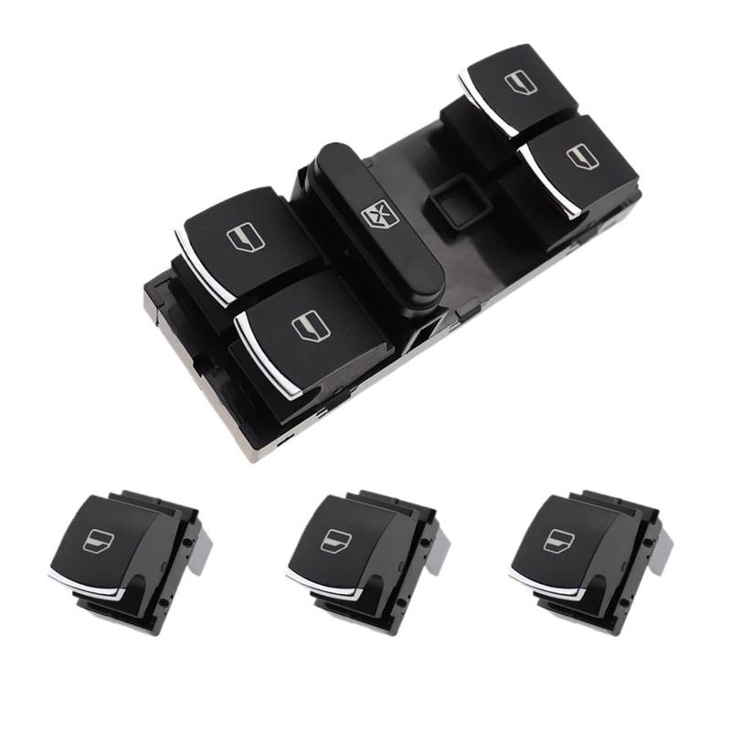 Für VW Für Jetta Für Tiguan Für Golf Für GTI MK5 MK6 Für Passat B6 CC Für Sitz Für Leon MK2 5ND959857 5ND959857 Power Fenster Master Switch Autos Fensterh Taster Schalter(1pcs x Master Switch) von XEXJHQQ