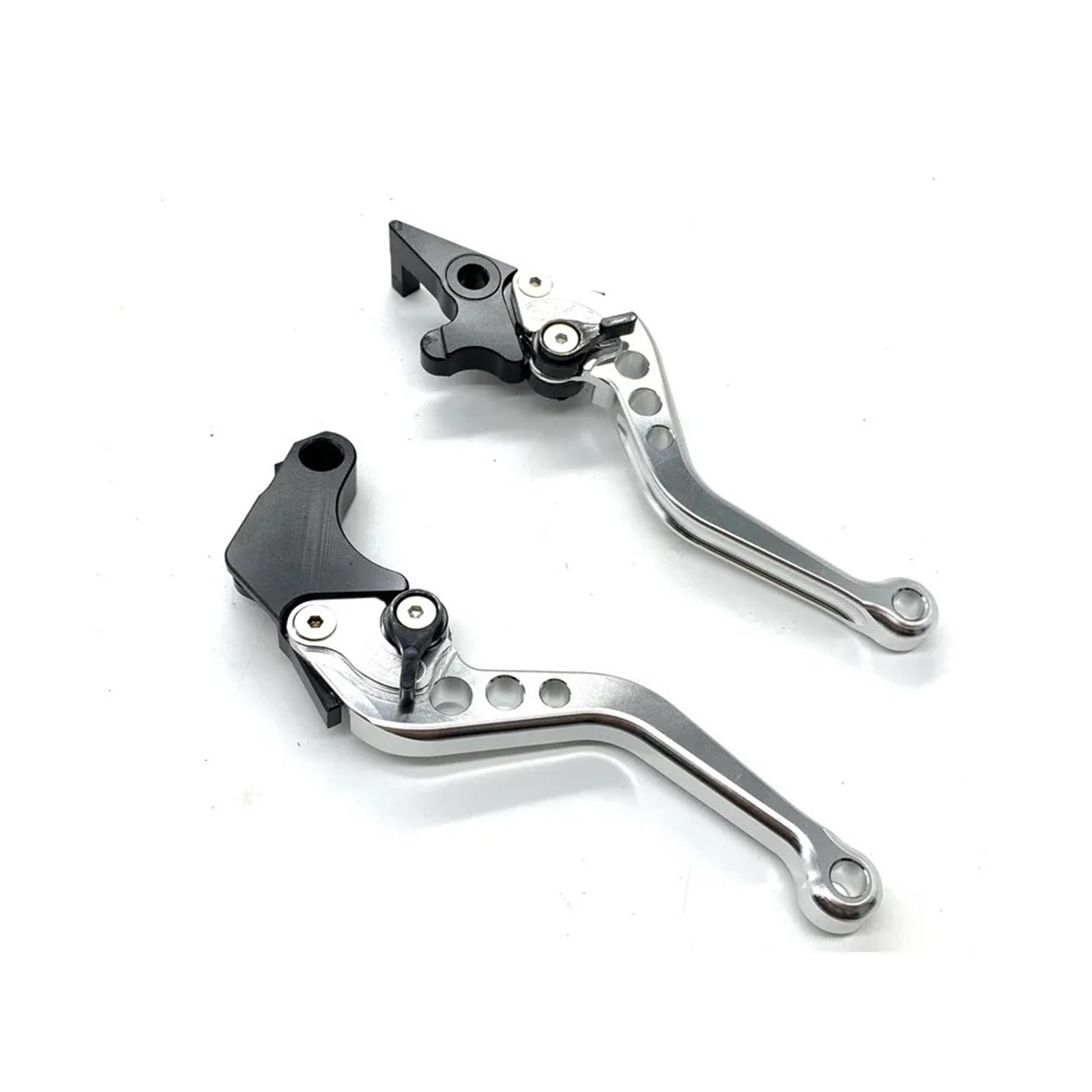 Motorrad Kupplungshebel Für GROM Für MSX 125 2013-2015 Universal Motorrad CNC Bremse Kupplung Hebel Aluminium Shorty Einstellbare Hebel Bremshebel(Silver) von XEXJHQQ