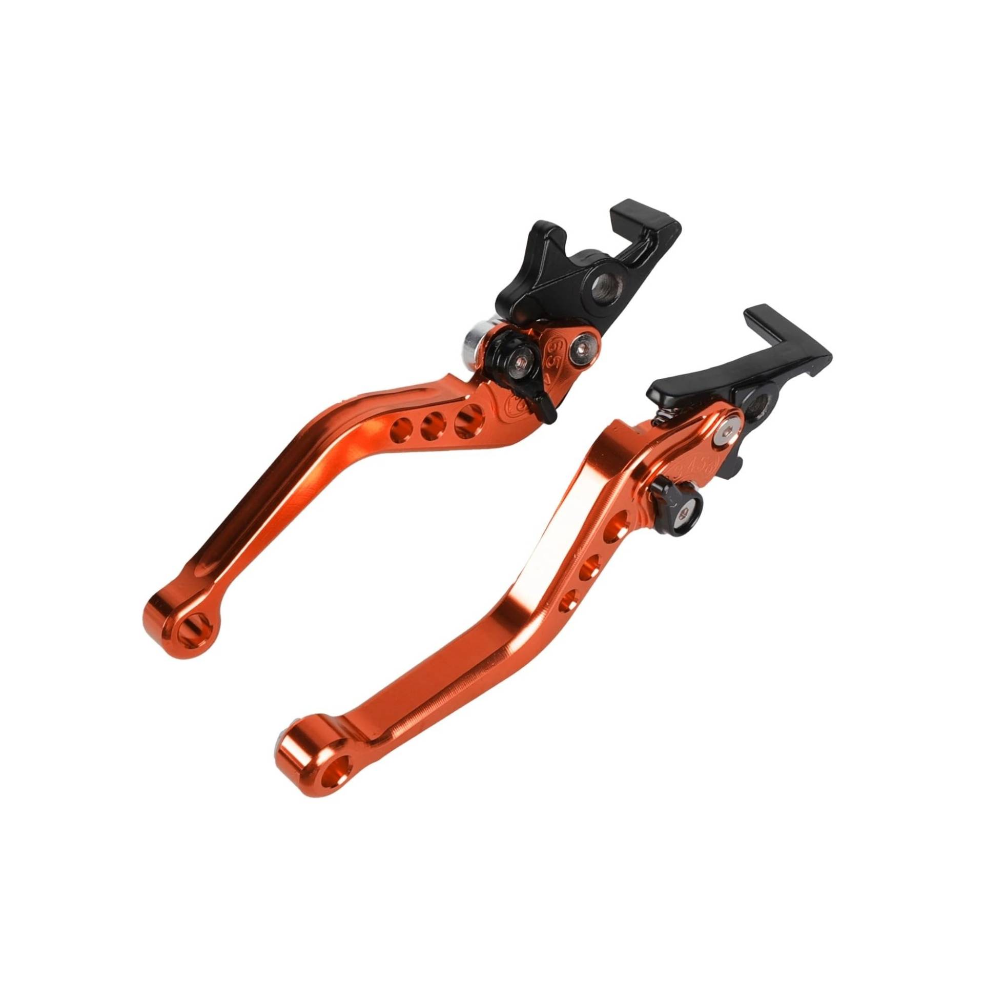 Motorrad Kupplungshebel Motorrad Doppelscheibenbremse Universelles CNC-Aluminium-Doppelscheibenbremsgriffhebel Motorrad-Modifikationszubehör Bremshebel(Orange) von XEXJHQQ