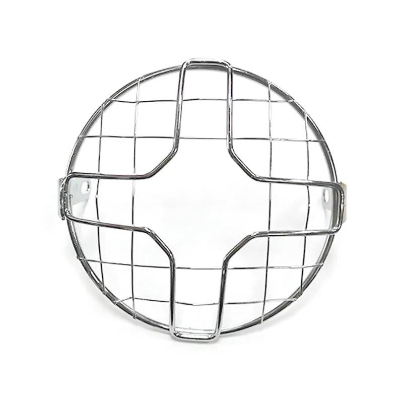 Motorrad Scheinwerfer Mesh Grill Schutz Front Lampe Mesh Grille Abdeckung Schutz Scheinwerfer Abdeckung Motorrad Scheinwerfer Lichtabdeckung(Silver B) von XEXJHQQ