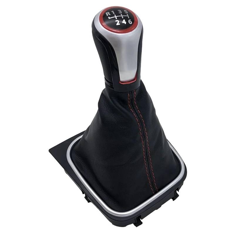 Schaltknauf Kappe Für VW Für Golf 5/6 MK5 MK6 Für Scirocco (2009) Für Octavia Auto-Accessoires 5/6 Gang Schaltknauf Hebel Stick Gamasche Boot-Abdeckung Schaltknaufkopf Automatik(6 Speed B0170) von XEXJHQQ