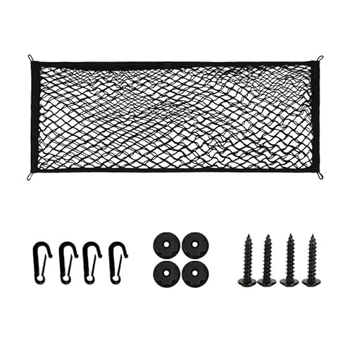 GepäCknetz FüR AU-DI S4 2012-2023 2024 2025, Kofferraum Netz, Erstreckt Kofferraumnetz Mit 4 Haken, Netz Auto FüR Ordnung Im Auto Elastischer Rand HäLt Lasten Fester,90 * 30 von XFEU_sp