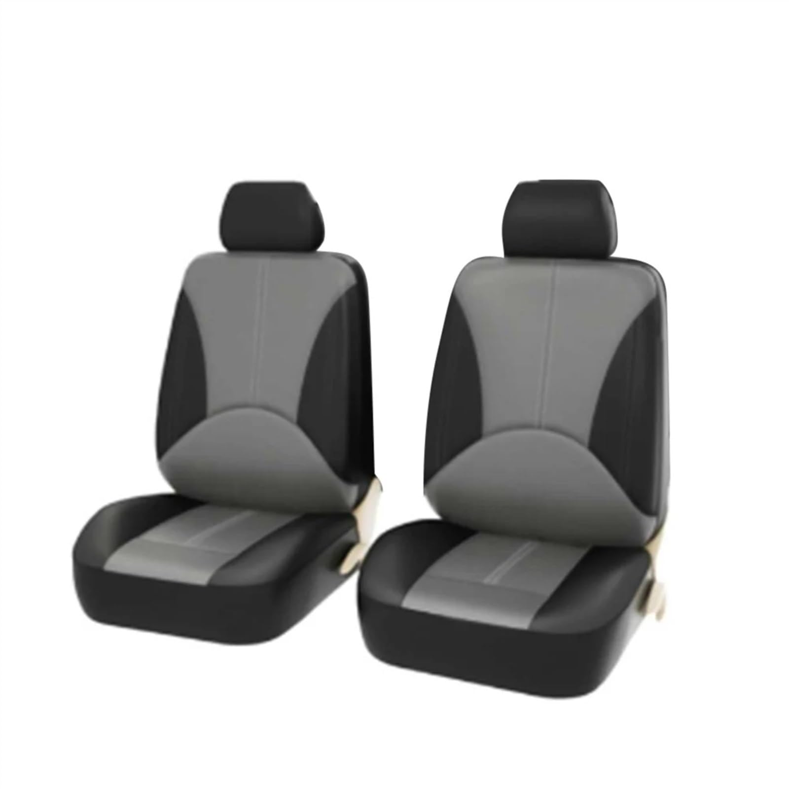 XFYESL Auto Sitzbezug 9/4-teiliges Autositzbezüge-Set, universelles, atmungsaktives Leder, Sitzschutz-Set, Auto-Innenausstattung für Auto Autositzschoner(4PCS Black Grey) von XFYESL