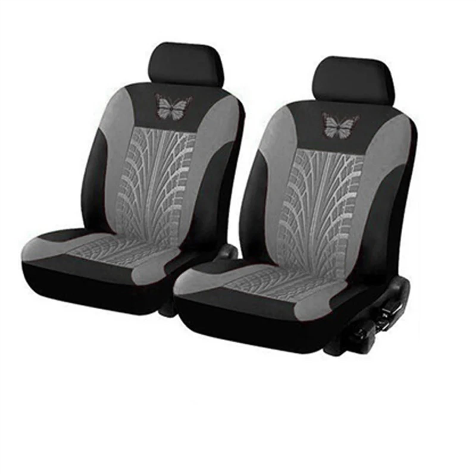 XFYESL Auto Sitzbezug Autositzbezüge, komplettes Set, universelles Schmetterlingsmuster, Autoabdeckung, Airbag, sicherer LKW, Van, SUV, Sitzschutz, Zubehör Autositzschoner(Grey (2 seat)) von XFYESL